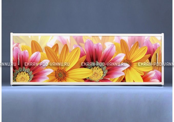 Раздвижной ФОТО экран - Flowers – купить по цене 8500 руб. в интернет-магазине в городе Новокузнецк картинка 1