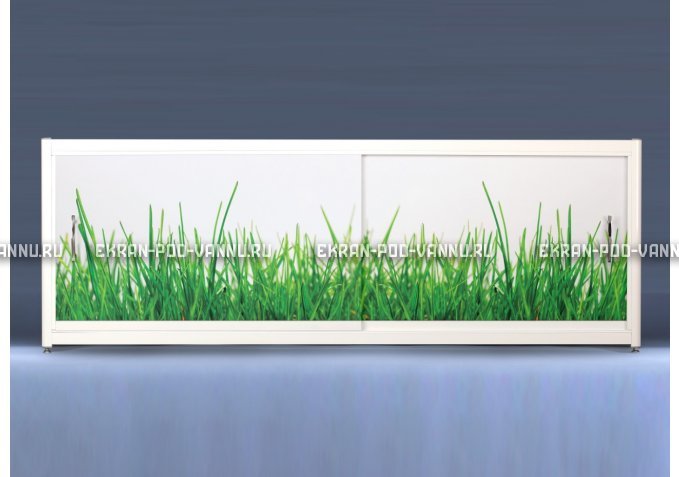 Экран на роликах EUROPLEX Трава – купить по цене 12400 руб. в интернет-магазине в городе Новокузнецк картинка 1