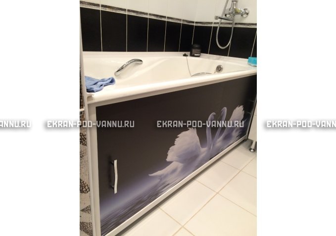 Раздвижной ФОТО экран - Лебеди – купить по цене 8500 руб. в интернет-магазине в городе Новокузнецк картинка 2
