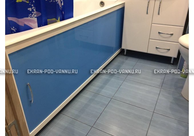 Раздвижной экран EUROPLEX Комфорт голубой – купить по цене 6750 руб. в интернет-магазине в городе Новокузнецк картинка 1