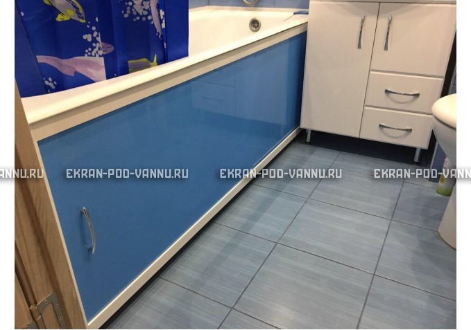 Раздвижной экран EUROPLEX Комфорт голубой – купить по цене 6750 руб. в интернет-магазине в городе Новокузнецк картинка 3