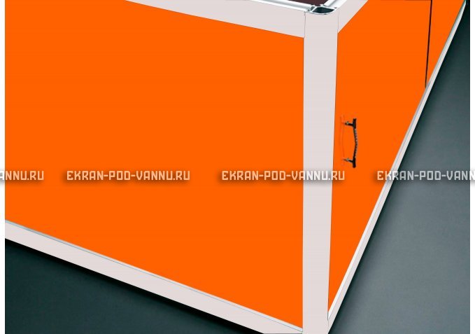Угловой экран EUROPLEX Комфорт оранжевый – купить по цене 8180 руб. в интернет-магазине в городе Новокузнецк картинка 1